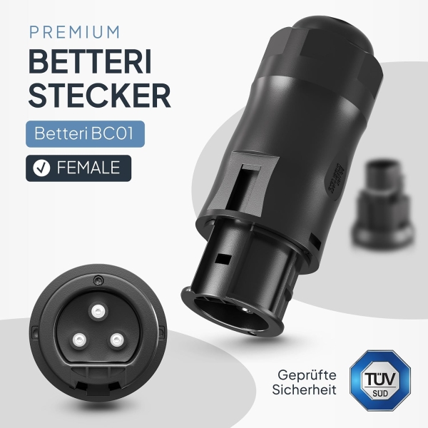 Set aus BC01 Female Buchse und Abdeckkappe