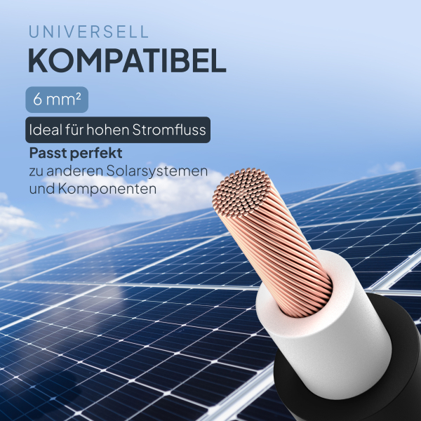 Solarkabel 6mm² –  H1Z2Z2-K - (Schwarz) 50 Meter