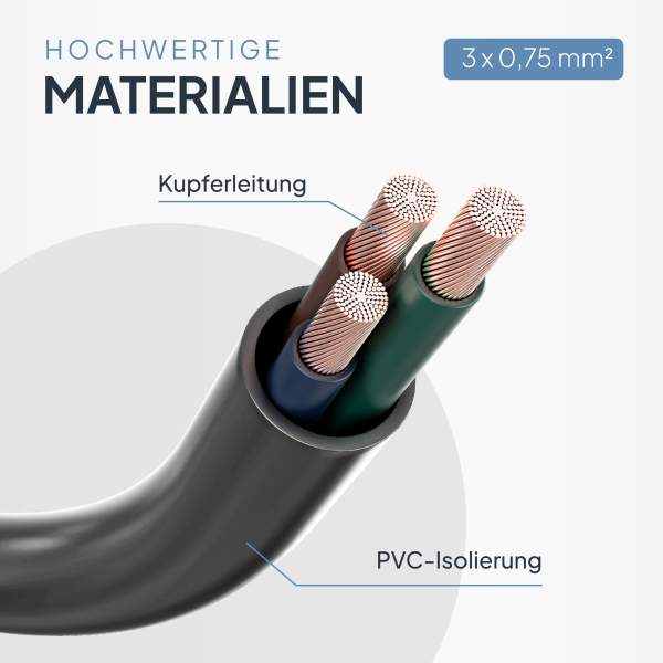 Kaltgerätekabel 0.75mm2 - 1 Meter