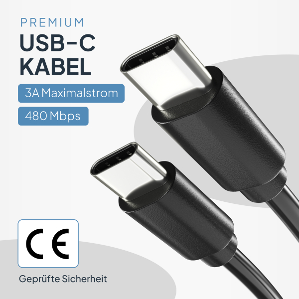 USB-C Ladekabel - 1,5 Meter 60W
